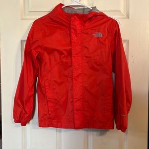 North Face orange waterproof jacket
